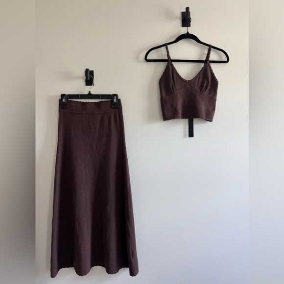 House of Harlow 1960 Dresses & Skirts - NWT House of Harlow 1960 Chocolate Brown Maxi Skirt Set